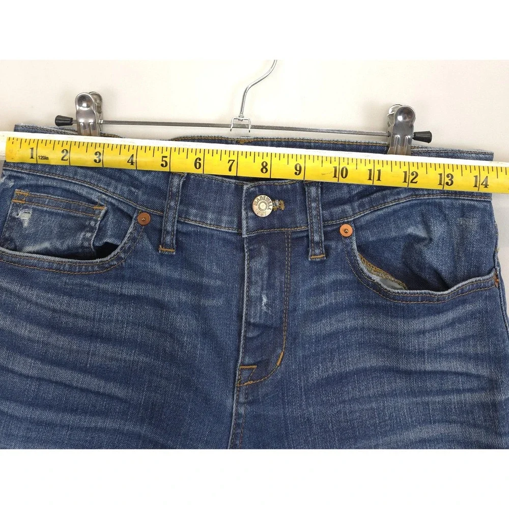 Madewell Skinny Skinny‎ Jeans Women 30 Blue Distressed Stretch Denim Mid Rise